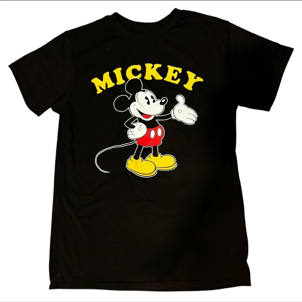 Disney Mickey Mouse Short Sleeve Shirt Black Large